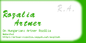 rozalia artner business card